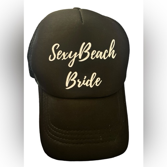 Fashion Nova Accessories - New Sexy Beach Bride black Trucker Hat – Bachelorette, Honeymoon, wedding